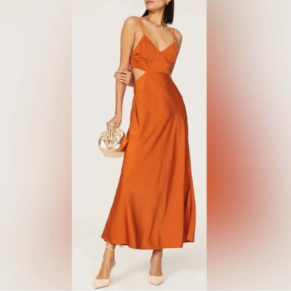 A.L.C. Orange Midi Dress